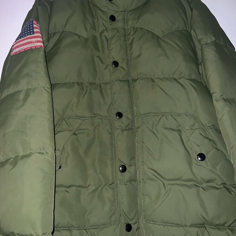 Ralph Lauren Double RL Olive Puffer Jacket